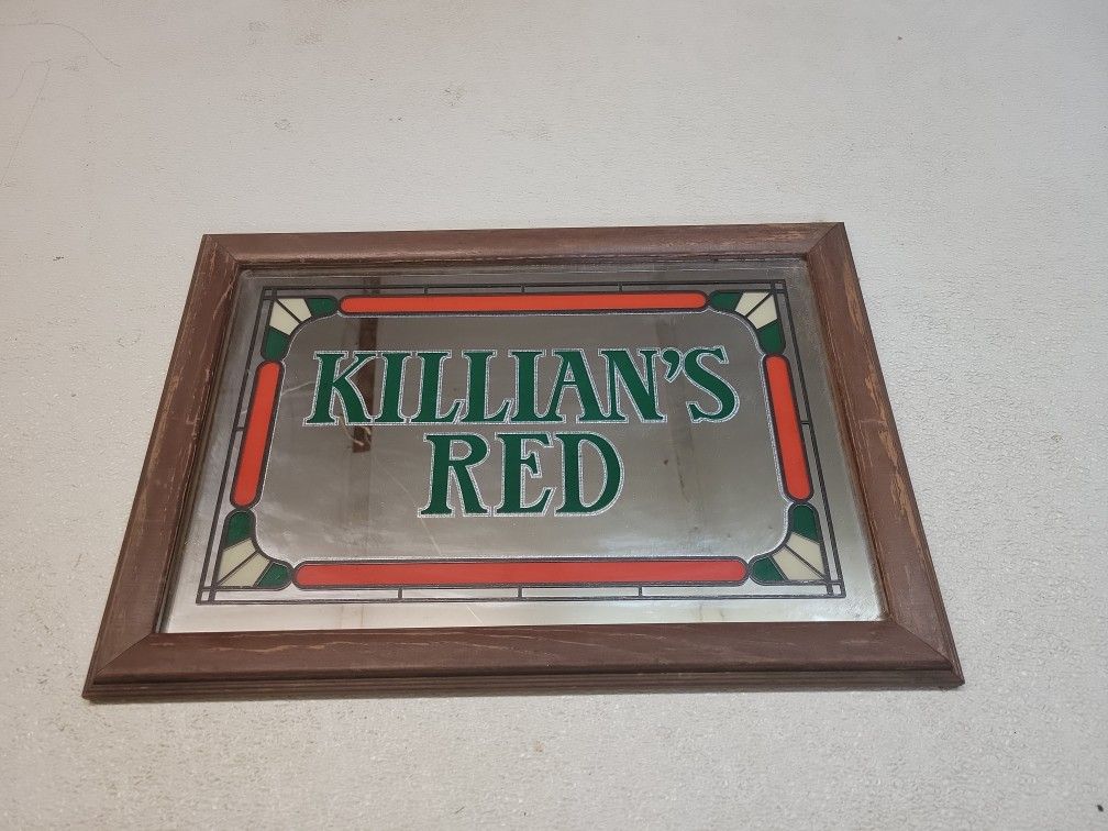 Killian's Red Vintage Mirror Beer Sign