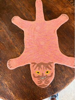 Pink tiger rug