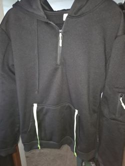 V NECK ZIPPER HOODIES