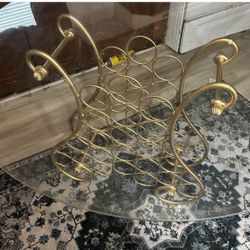 Gold Wine holder For 10+ Bottles