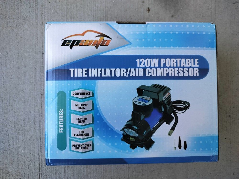 EPAuto 12V DC Portable Air Compressor Pump, Digital Tire Inflator