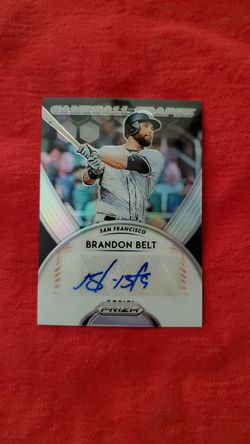 Brandon belt autograph baseball card