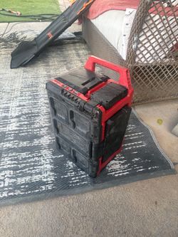 Milwaukee M18 PACKOUT Area Light and Charger (Model 2357-20).