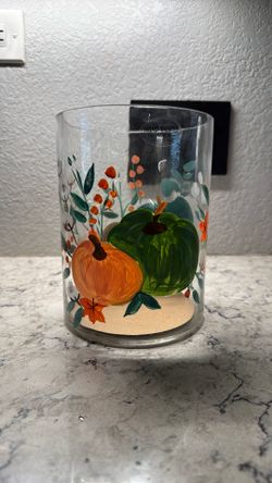 Hand painted Fall Vase