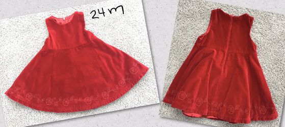 Girl’s 24 months red velvet dress