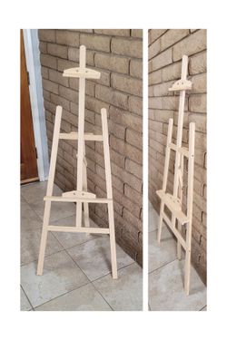 Pine Wooden Painting Easel, A-Frame Art Easel Stand