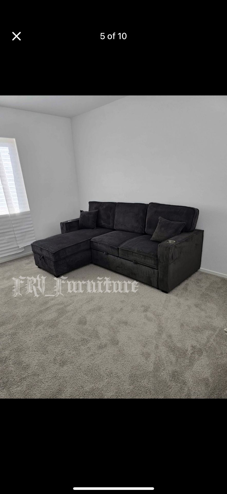 New Black Sofa