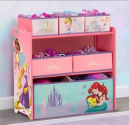 Disney Princess Design & Store 6 Bin Toy Storage Organizer.