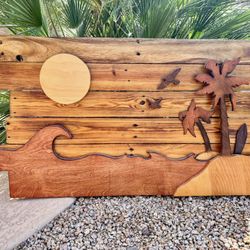 Handmade Wooden 3D Beach/Coastal Wall Art