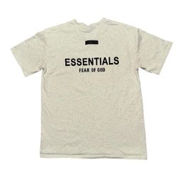 Essentials Fear Of God Grey Short Sleeve Tee Size Small