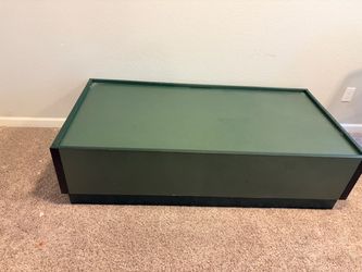 Green Painted Wood Low Coffee Table