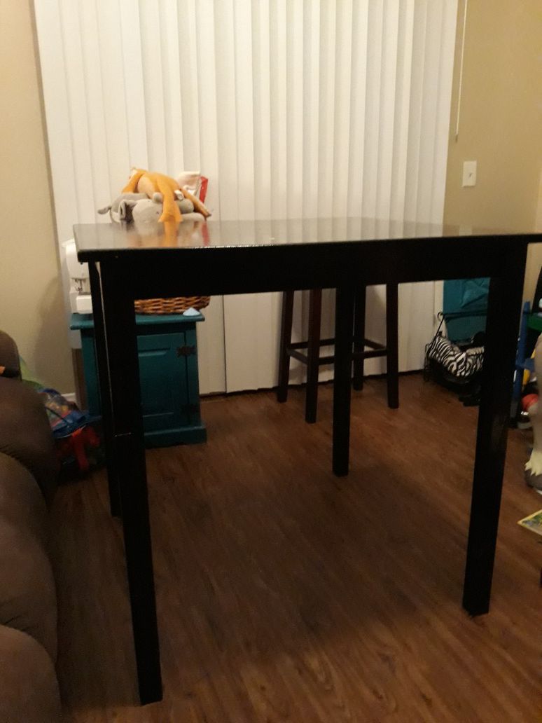 Tall Square wooden dining table 3'x3'x3'