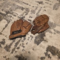 Vintage baseball gloves
