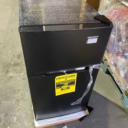 Mini Fridge with Freezer, 3.2 Cu.Ft Mini Refrigerator, Dorm Fridge with 2 Door For Bedroom/Apartment/Office-Food Storage Cooling Drink, Black