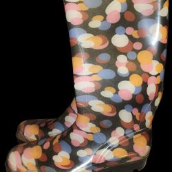 Cougar Tall Multicolor Rubber Women's Rain Boots, Size US 11M