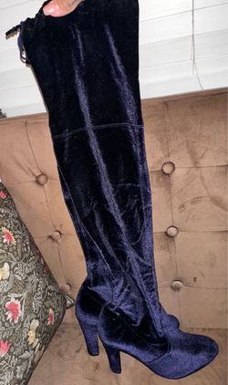 Navy blue Steve Madden Gorgeousv over-the-Knee Heeled Boots