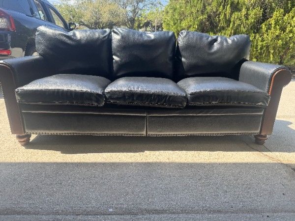 Black Leather Sofa