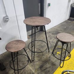 Table And Stools Adjustable 