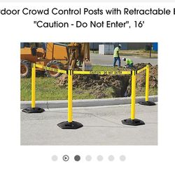 Stanchions U-line With 16 ft Retractable Belt ‼️‼️NEW‼️‼️