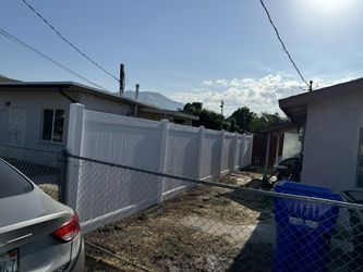 White Vinyl Fence