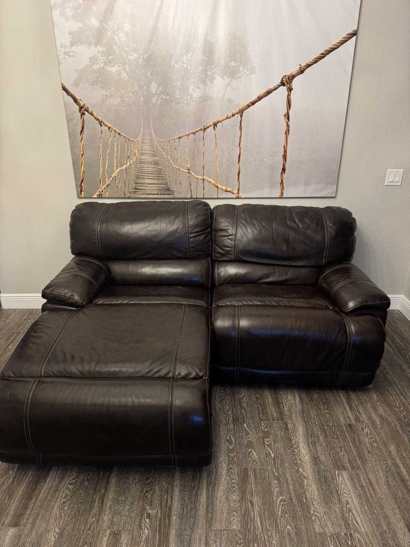 Brown Leather Couch