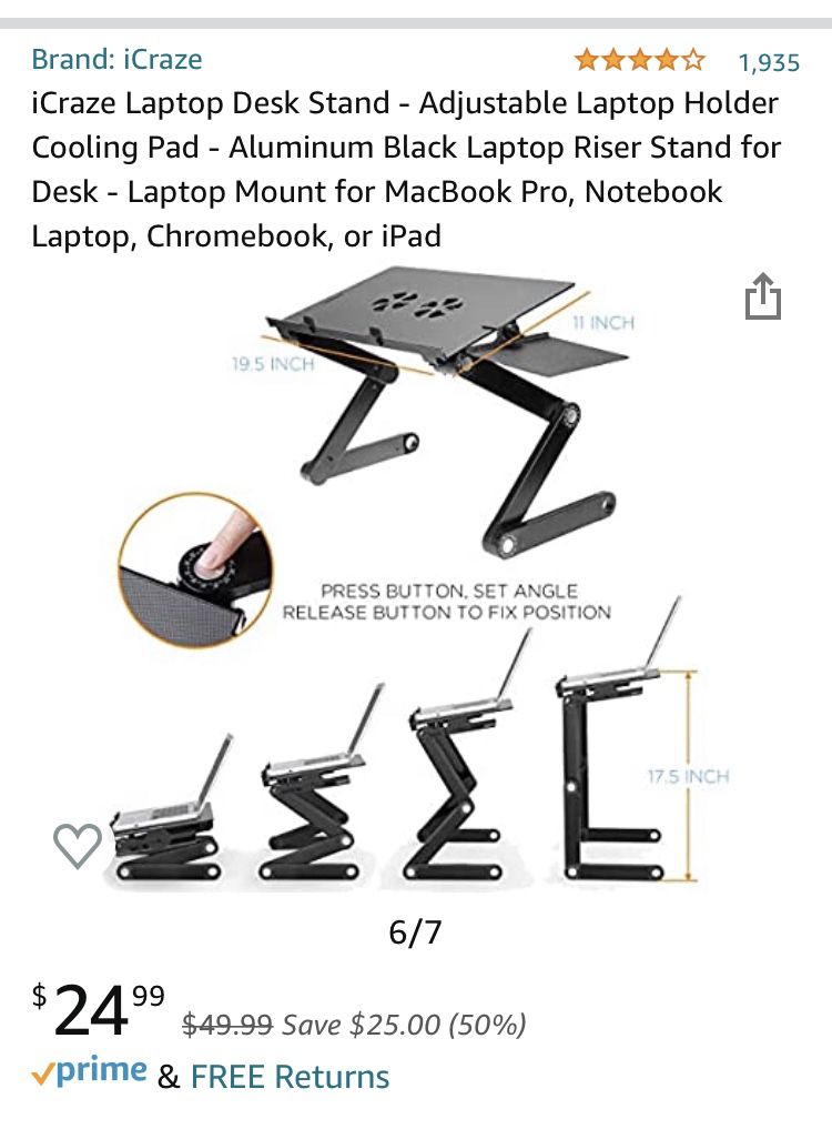 Desk Stand, Adjustable Laptop Holder