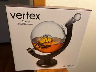 New In A Box Godinger Vertex Cristal Skull Decanter