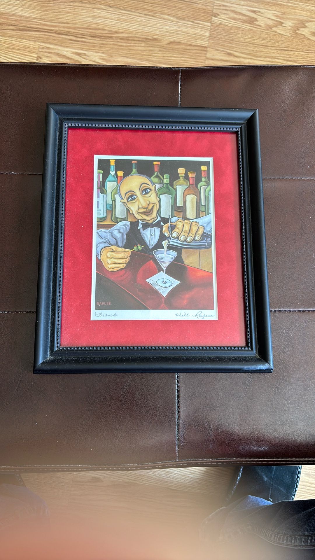 Framed Will Rafuse “Frank” Martini Art