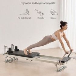 400lb Capacity Foldable Pilates Reformer with Dual Resistance Spring&Cord Brand New still in the box D684