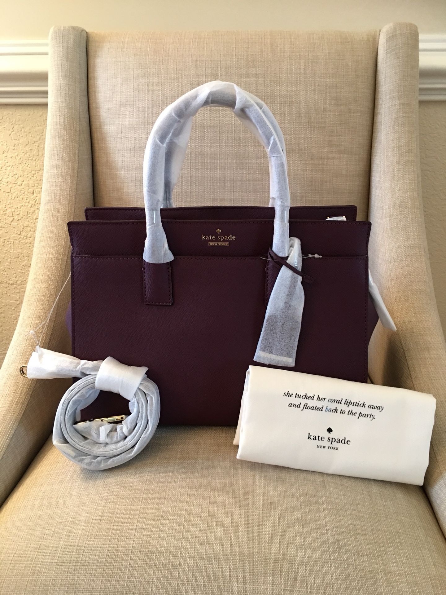 NWT Kate Spade Cameron Street Candace Satchel in Deep Plum for Sale in  Virginia Beach, VA - OfferUp