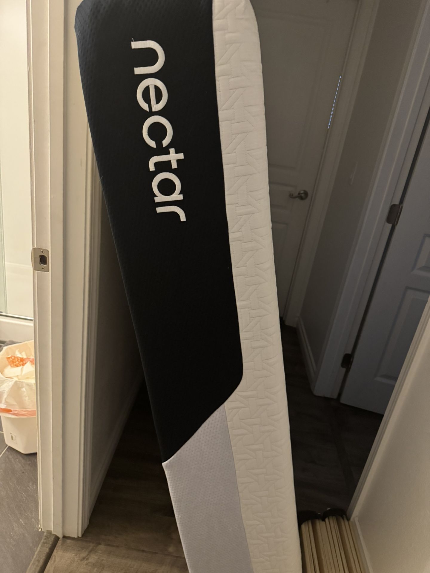 Free queen Bed Frame And Clean Nectar Mattress