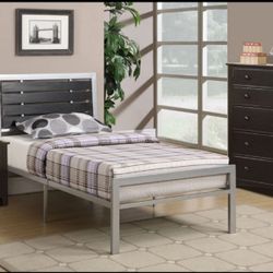 Metal Twin New Bed.  With Mattress. Cama Con Colchon.  Individual. 