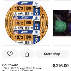 100 ft   10/2 Orange