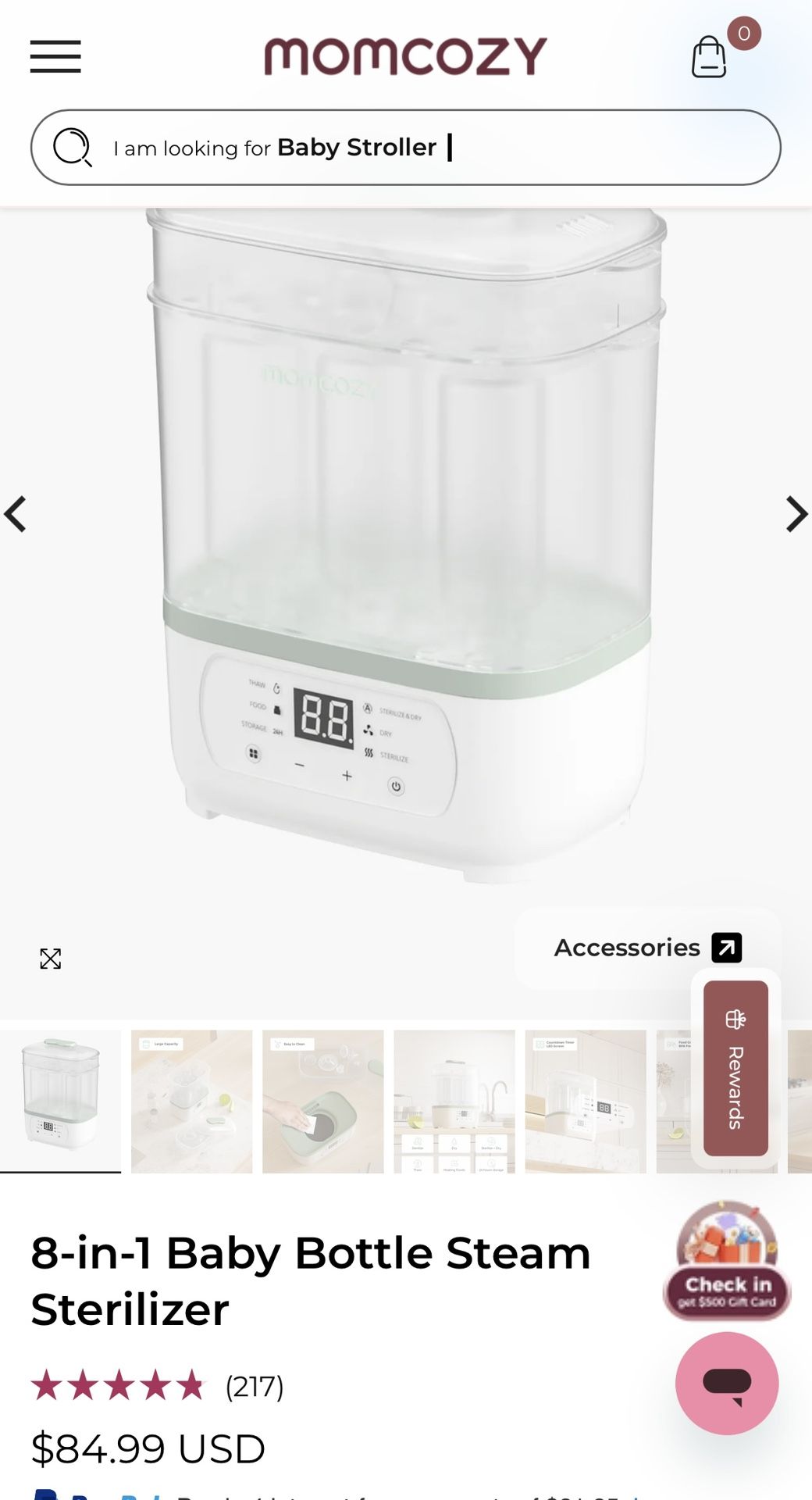 Mom Cozy Bottle Sterilizer $60
