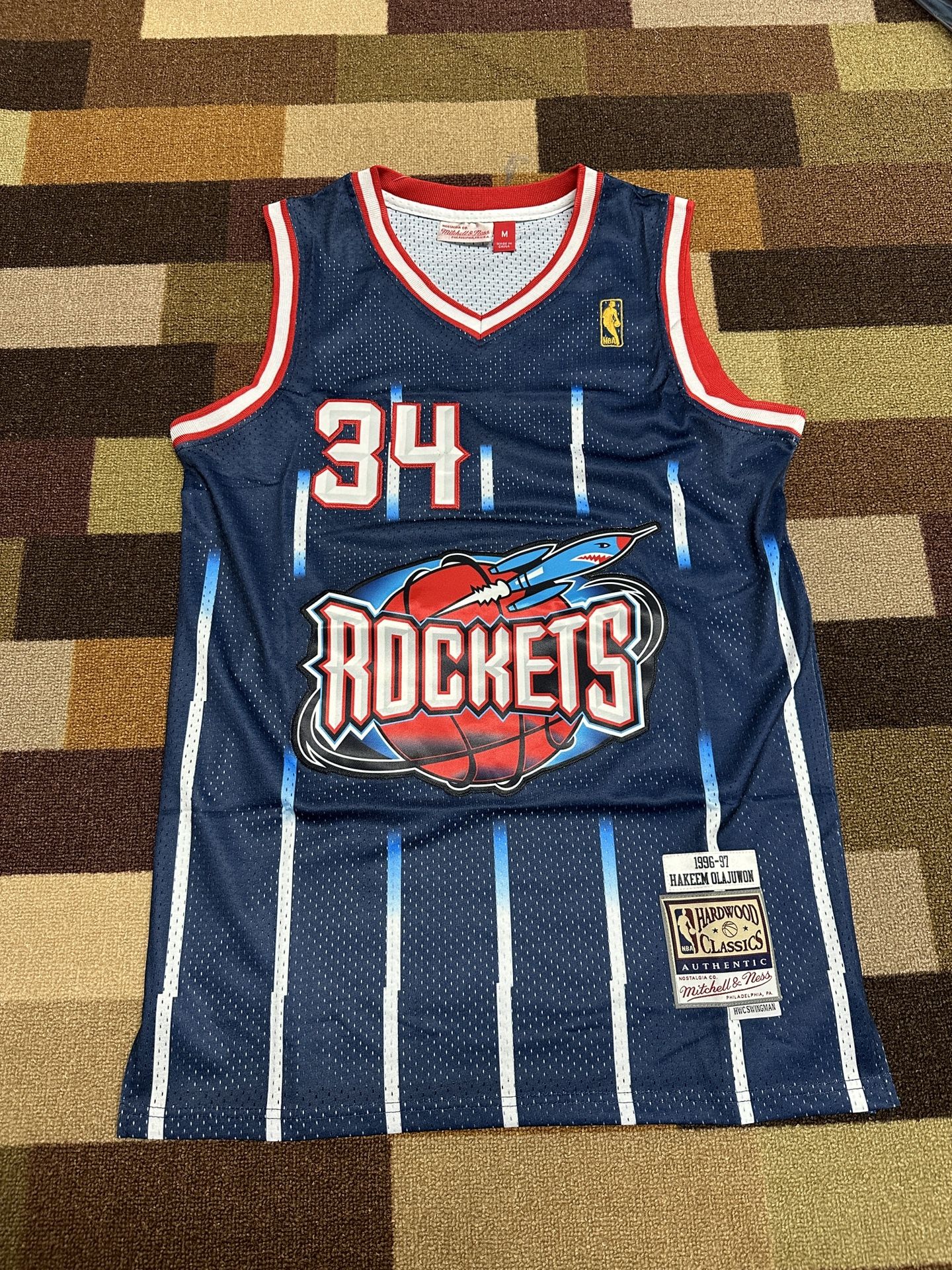 Hakeem Olajuwon Houston Rockets Basketball Jersey