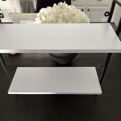 Two Tear Black/white Wall Shelf 