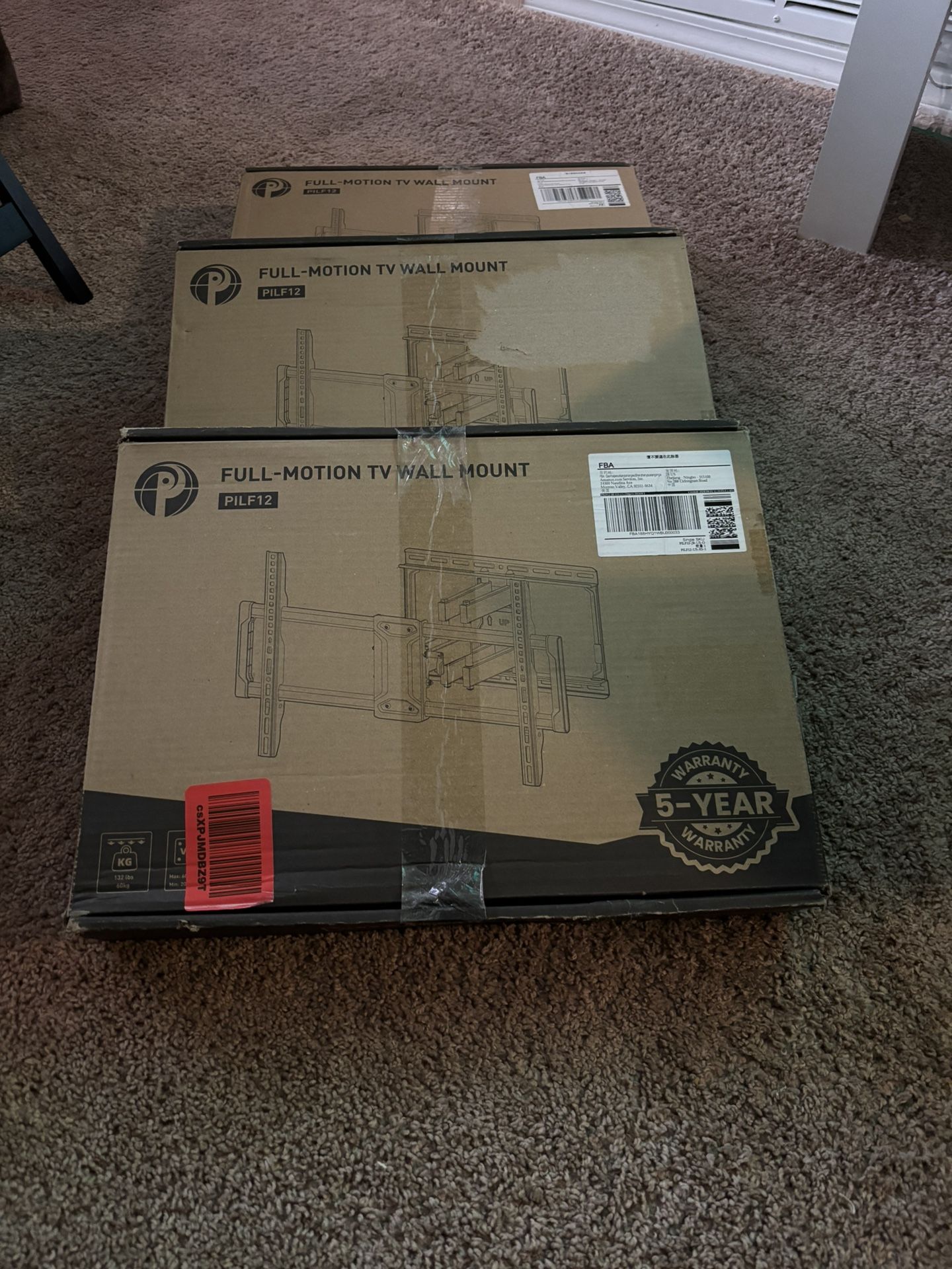 3 NEW IN BOX Pipishell Tv Wall Mounts