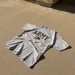 Vintage Army Black Knights Y2K Grey T-shirt Mens Size Large