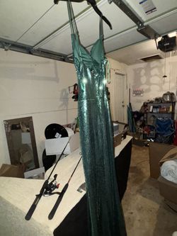 Sparkling Emerald Green Gown
