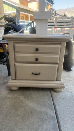Cream Beige Nightstand