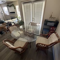 Glass Table & Chairs 