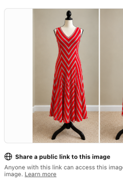 Philosophy Red & Gray Chevron Dress – Size Small
