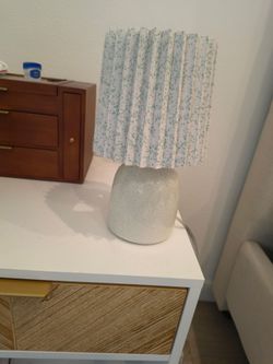 Ceramic Table Lamp with Pleated  Shade