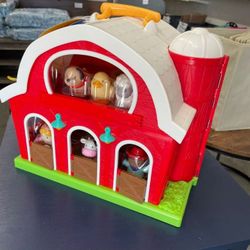 Battat My First Barn Rustic Red Foldable Farm Playset for 18 Months +