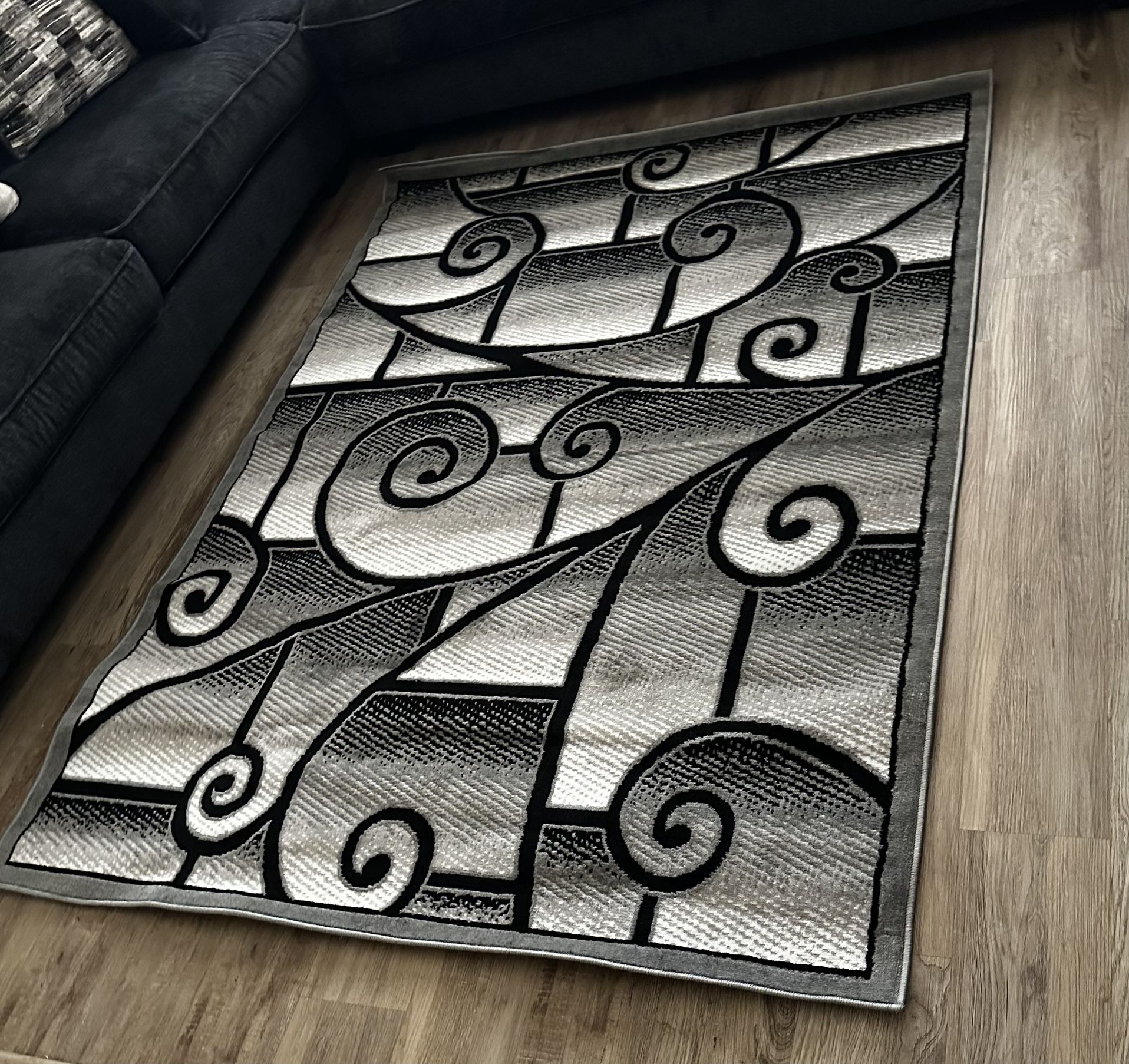 5x7 Gray, Black And white Area rug,All Products : American Fashion Style Bags On Sale