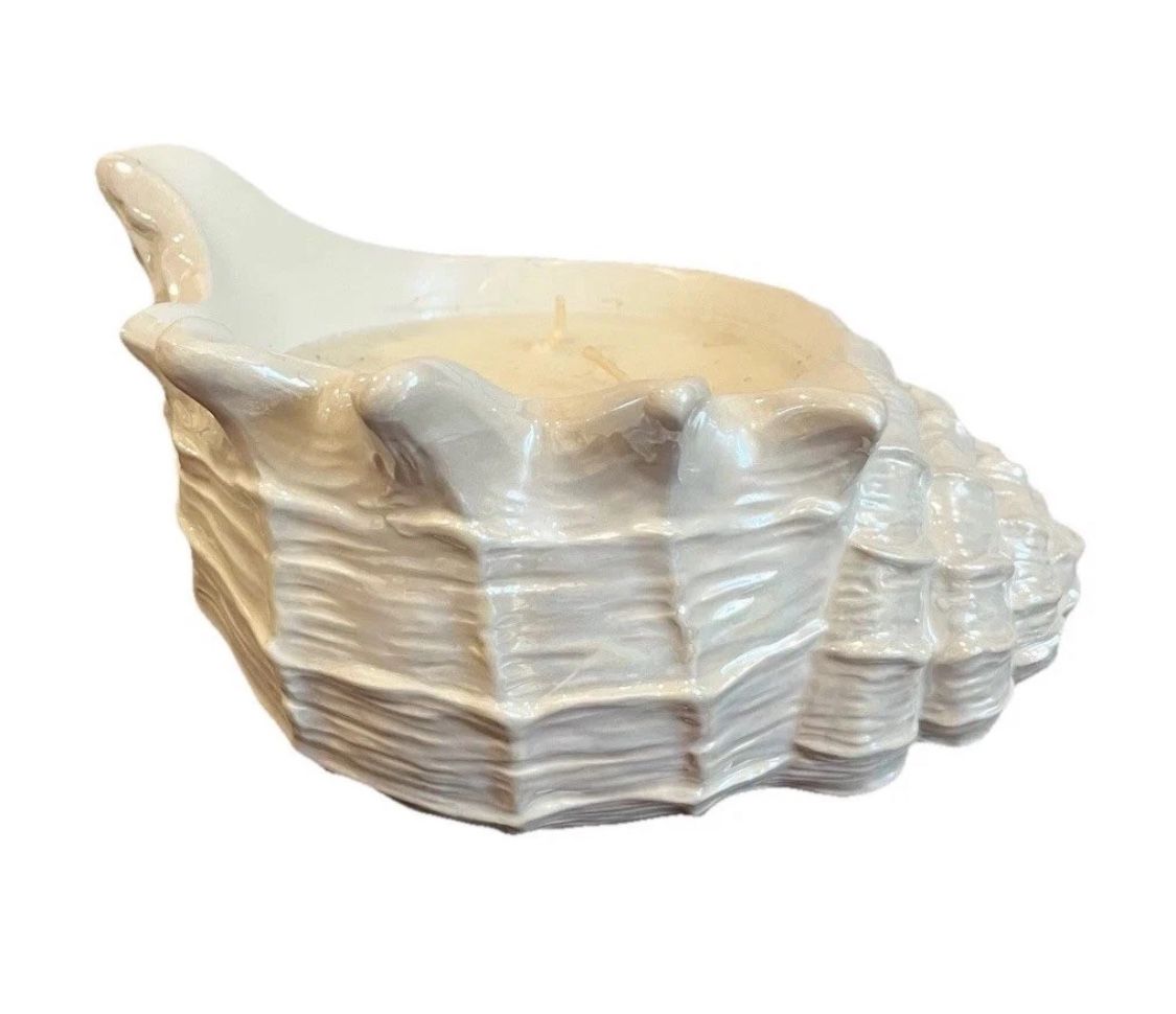 HomeWorx Slatkin Seabreeze Sea Breeze Candle Scented Shell Coral New