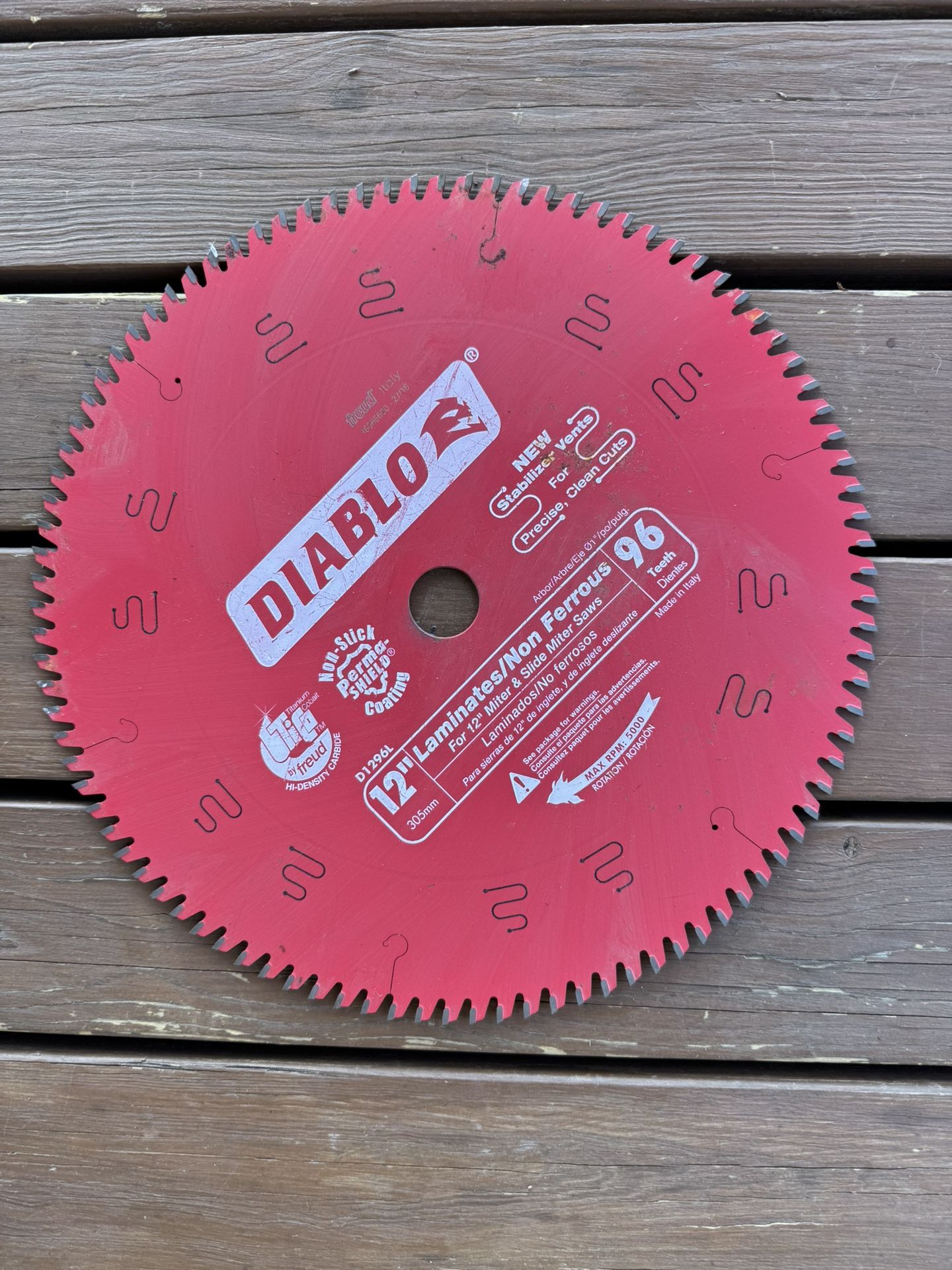 Table Saw Blade, Diablo 12” for Laminates