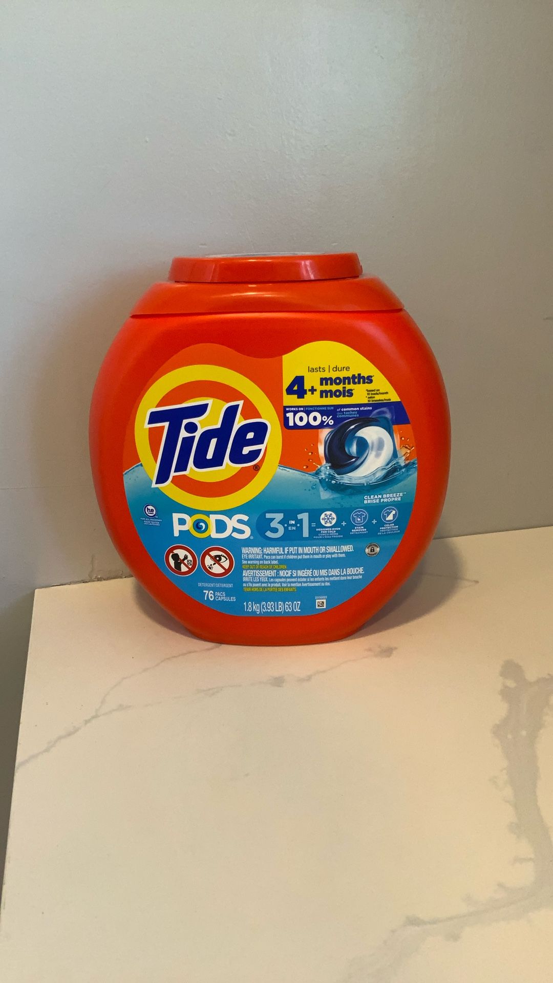 Tide Pods 76 Count, $17