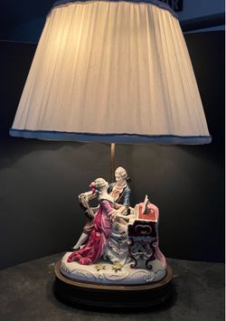Beautiful Dresden Style Antique Lamp