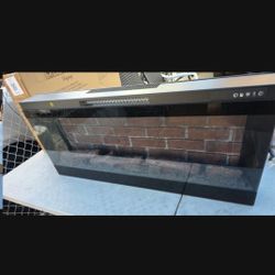 Electric fireplace wall mounted or srand as well with infrared heater